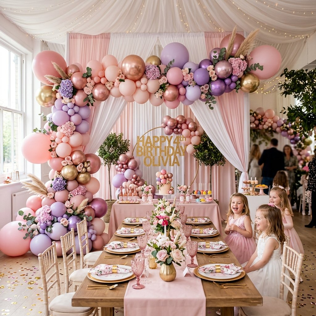 Decoração infantil com balões coloridos